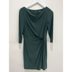 Lauren Ralph Lauren  Black Label Womens dress 8  Dark Green‎ Workwear Elegant